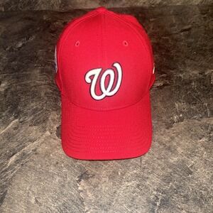 Era Washington Nationals Fitted Hat 2019 World Series Patch Red Gray  S-M